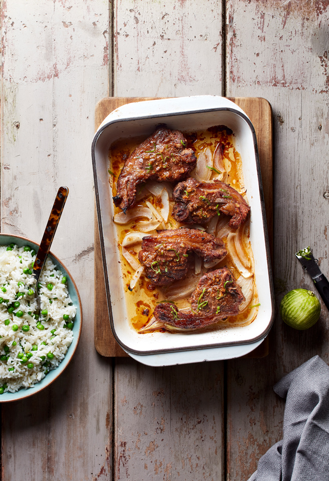 Welsh Lamb jerk chops with rice and peas 1_gallery
